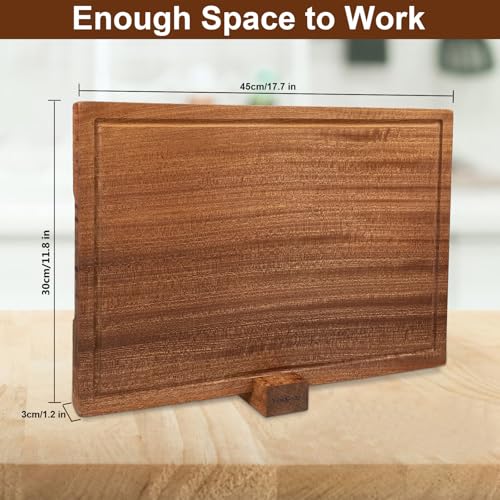 Wooden Cutting Boards For Kitchen Real Solid Sapele Wood Chopping Board One Piece Thick Hard No Glue Non Toxic With Juice ...