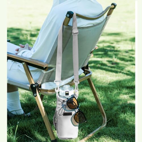 Water Bottle Holder with Strap Insulated Carrier Sling Bag with Phone Pocket Water Bottle Sleeve for Hiking