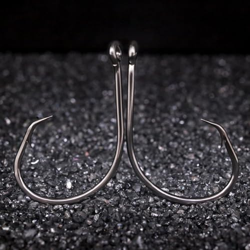XFISHMAN-Inline-Circle-Hooks-Saltwater-Freshwater-for-Catfish-Tuna-Bass-Octopus-Hooks-Big-Hook-Fishing 50 Pack