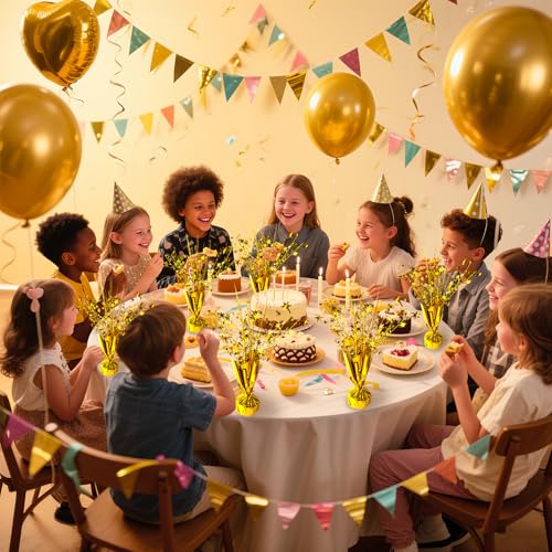 FUBININA 6 Pack Metallic Foil Spray Centerpiece Star Table Decoration Burst Table Centerpieces for Birthday New Years Nye ...