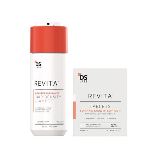 DS Labs Revita Hair System Bundle - Revita Revitalizing Shampoo (205 mL) & Revita Hair Support Tablets (30 Count) - For Fuller Looking, Healthier Looking Hair & Scalp Wellness