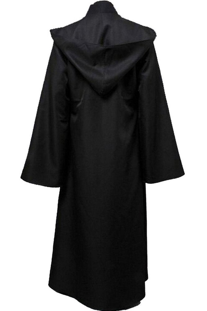 Joyshop Mens Halloween Witch Cosplay Robe Costume Adult Hooded Cloak Cape,Black,Small