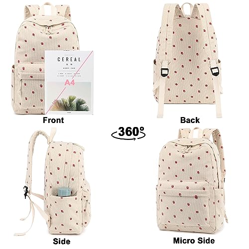 Bluboon School Backpack for Teen Girls Bookbags Elementary High School Corduroy Laptop Bags Women Travel Daypacks