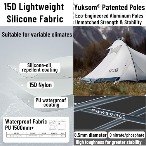 Naturehike Ultralight Solo Tunnel Tent - 1/2 Person Waterproof Tent with Lightweight Aluminum Pole, for Camping, Backpacki...