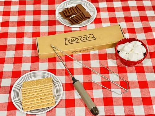 Camp Cozy HotRod Automatic Rotating Hot Dog and Marshmallow Roasting Stick – Premium Campfire Tool for S’mores, BBQ, and C...