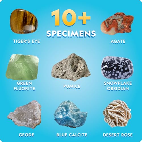 National Geographic Earth Science Kit – 100+ Science Experiments & Activities for Kids, Crystal Growing, Volcano Science K...