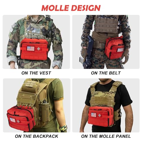 Jueachy Tactical Molle Pouch Large Admin Bag Utility Tool Pouches Molle Attachment EDC Pouches Expandable Molle Accessorie...