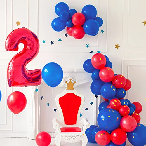 FOTIOMRG 110pcs Royal Blue Balloon Garland Arch Kit, 18 12 10 5 inch Royal Blue Latex Balloons Different Sizes Pack for Bi...