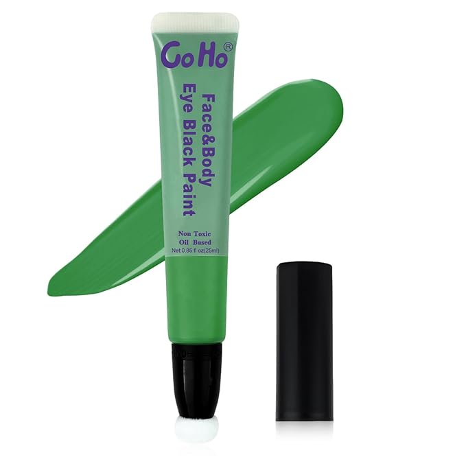 Go Ho Green Face Paint,Waterproof Oil Based Cream Face Body Paint Stick for Halloween Cosplay SFX Hulk Witch Gamora Green Costume Makeup