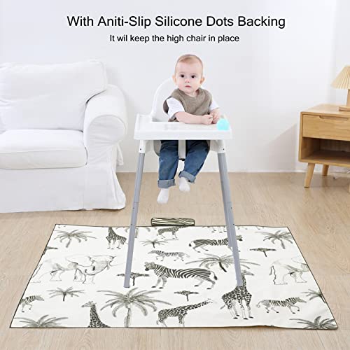 Insular Baby Splat Mat for Under High Chair/Arts/Crafts, Anti Slip and Waterproof Splash Mat for Floor, Portable Picnic Ma...