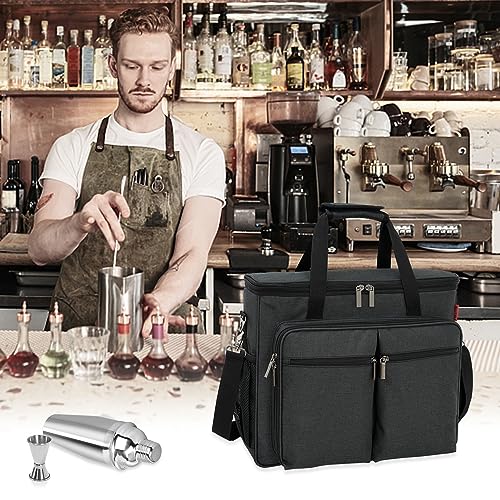OUUTMEE Bartender Kit, 11-Piece Cocktail Shaker Set with Bartender Travel Carrying Bag