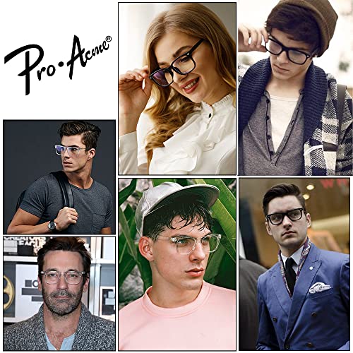 Pro Acme Non-prescription Glasses Clear Frame Glasses for Women Men
