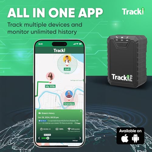 Tracki Pro GPS Tracker for Vehicles – Magnetic Waterproof 4G LTE Car Tracker, Long-Life Battery Up to 7 Months, Unlimited ...