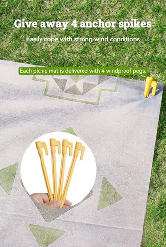 Disposable Waterproof Picnic Blanket & Tablecloth | Extra Large Thicken Quick-Dry Beach Mat for Camping, Hiking, Parks & O...