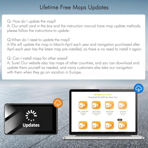 2026 PRO GPS Navigation for Car,RV/Commercial Drivers Semi Truck,16G 7" North/South America Map,Voice Turn Direction Guida...