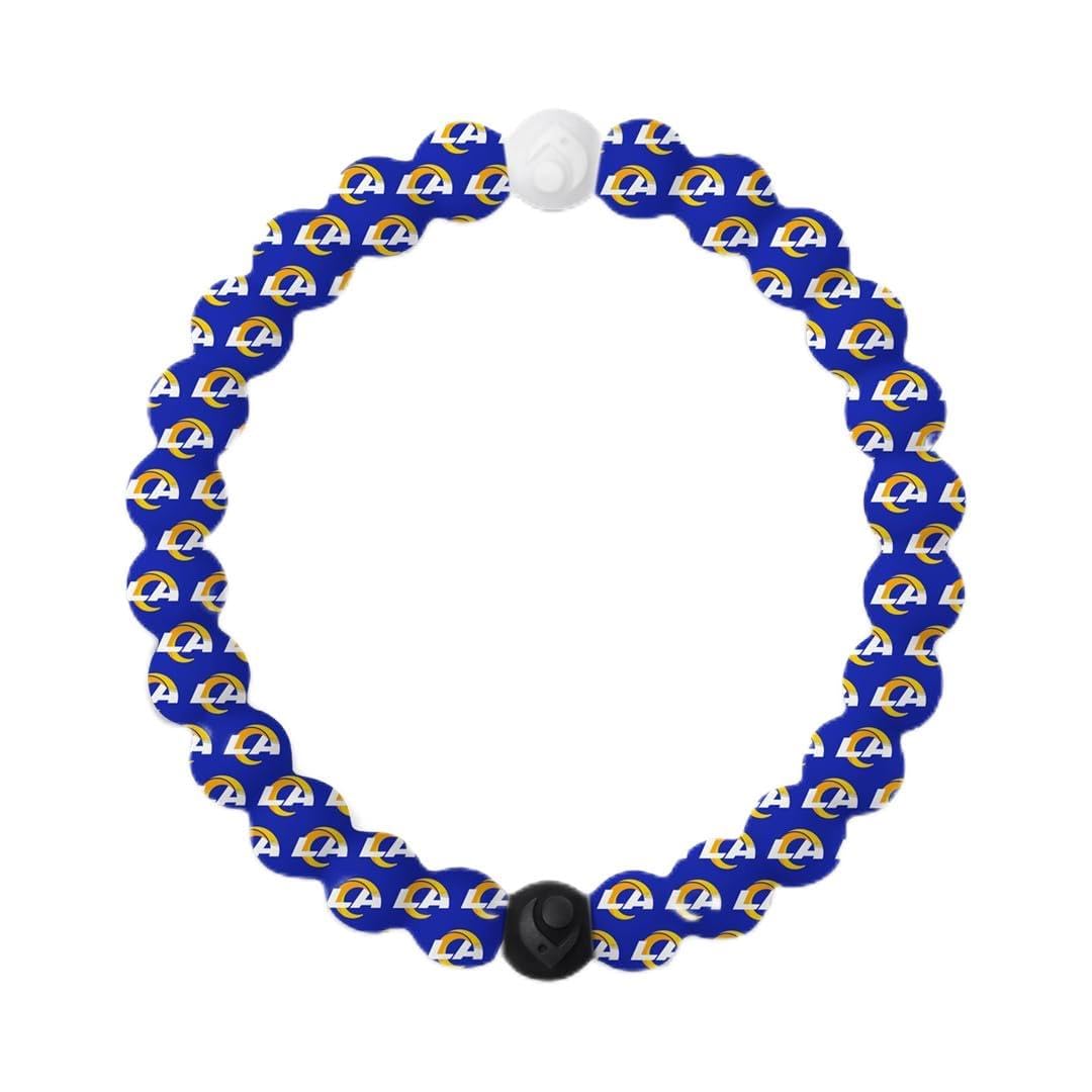 Lokai Silicone Beaded Bracelet for Men & Women, NFL Football Collection - Los Angeles Rams, Small - Silicone Jewelry Fashion Bra