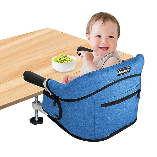 Hook On High Chair, Jozzve Baby High Chair, Portable High Chair for Travel, Foldable Fast Table Chair with Storage Bag, Ba...