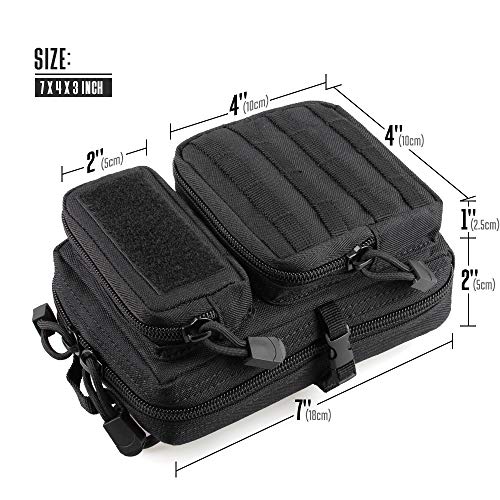 LIVANS Tactical Molle Utility Pouch, EDC Tool Pouch Tactical Phone Pouches Mini Waist Pouches Medical EDC IFAK Pack Mini D...