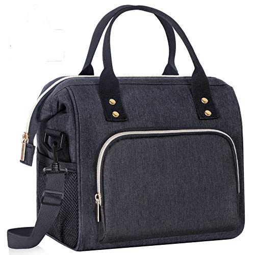 IDEATECH Insulated Lunch Box for Women & Men, Stylish Ladies Lunch Bag for Work, Leak Proof Portable Cooler Bag for Picni...