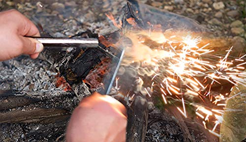 10 PCS Fire Starter Rod Magnesium Rod - Ferrocerium Flint Premium Lighter 8x0.8cm - Glow in The Dark Survival Tool Kit for...