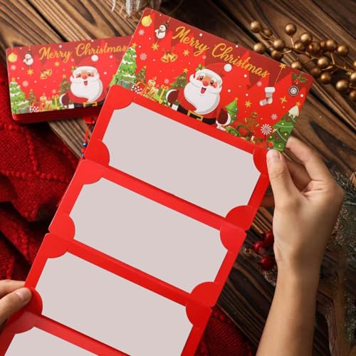 10 Section Santa Surprise Money Box Christmas Party Essential Nature Friendly Paper Gift Organiser for Festival Event Chri...