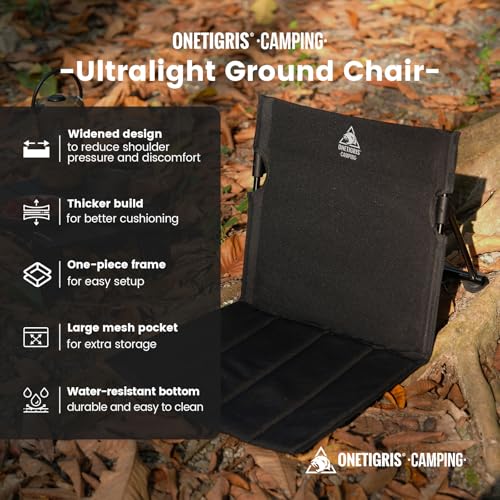ONETIGRIS Ultralight Camping Chair,Foldable Chair with Backrest,Portable Flip Chair for Beach,Poolside,Picnic,Camping&Back...
