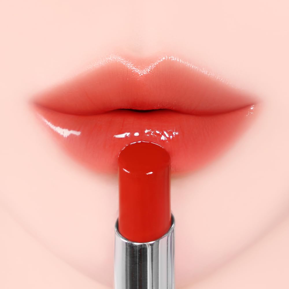 YNM Candy Gloss Balm 3g (03 CRIMSON CHILI, 3g) (+9 colors) K-beauty, Tinted, Color Lipstick Balm, Glossy, Moisture, korean, Jell