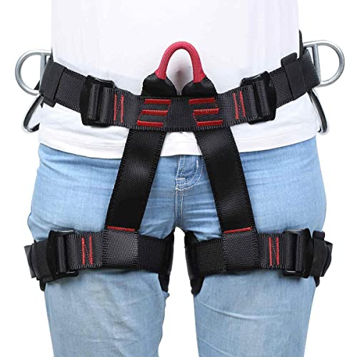 HandAcc Climbing belts, Thicken Professional Large Size Safety Belt for Caving Rock Climbing Fire Rescuing Rappelling Tree...