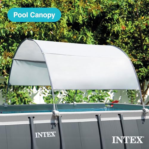 Intex 28054E Protective UPF 50 Plus Easy to Install Waterproof Canopy Cover for 9 Foot or Smaller Rectangular Swimming Poo...