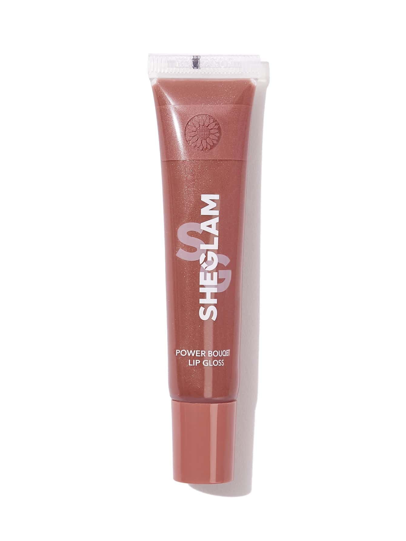 SHEGLAM Power Bouquet Lip Gloss Shiny Tinted Moisturizing Plumping Non-Sticky Lip Oil Repairing Camelia Extract Lip Care-Tan-Til