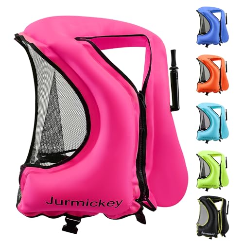 Snorkel Vest for Adults, Inflatable Snorkeling Vest for Men & Women, Portable Swim Jacket & Buoyancy Vest for Snorkeling, ...