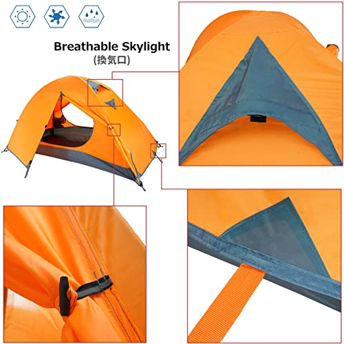Azarxis 1 2 3 Person 3 Season Tent for Camping Backpacking Hiking Easy Set Up Waterproof Lightweight Professional Double L...