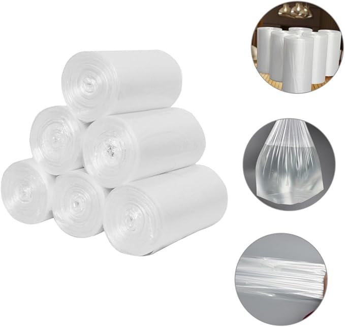6 Rolls Thickened Trash Bags for Kitchen and Bathroom Large Garbage Can Liners for Home Use Leak-resistant Disposable Trash Can Bags