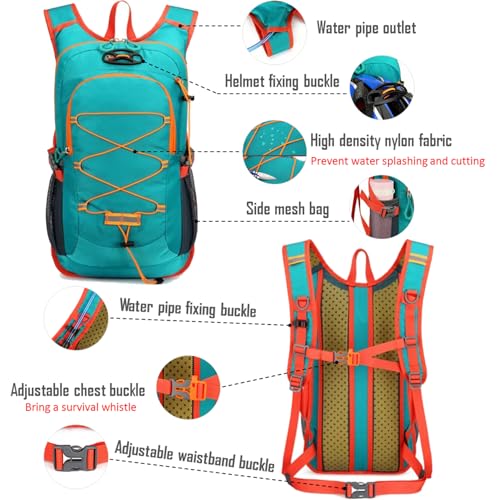 Outdoor Hydration Pack with 2L Water Bladder,Lightweight Running Backpack,Large Capacity Cycling Backpack,Daypack for Hiki...