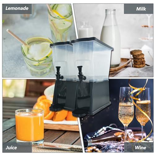 CLIVIA 6 Gallon Iced Beverage Dispenser, Commercial Drink Dispenser for Parties, 22L Plastic Juice Dispenser with Spigot L...