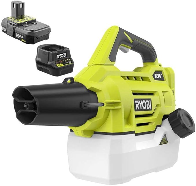 RYOBI ONE+ 18-Volt Lithium-Ion Cordless Mister with 2.0 Ah Battery and Charger Included Green
