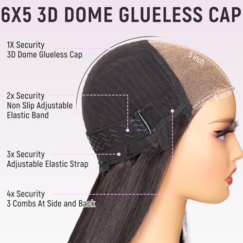 mscoco Bob Wig Human Hair 6¡¿5 Natural Black Body Wave Lace Front Wigs Human Hair Pre-bleached knots Glueless Bob Wig Human Hair Glueless Wigs Human Hair for Black Women