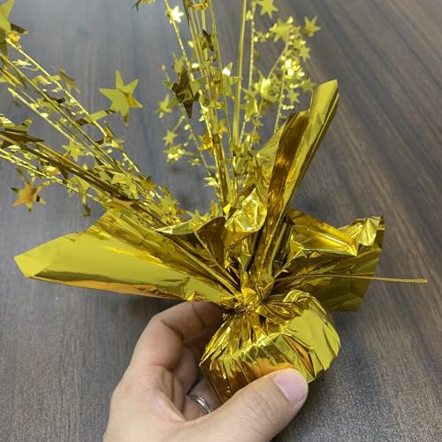 ALISSAR Glitter Gold Star Centerpieces-Table Decorations for Home Decor Birthday Wedding Anniversary Decor (4, Gold)