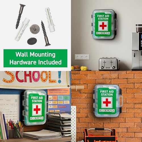 Large Wall Mountable & Portable First Aid Kit Cabinet for Business, Office, School, Warehouse & Workplace Safety – OSHA Co...