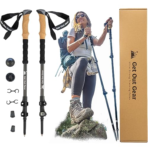 Get Out Gear | Goat Stix | Ultra-Strong Carbon Fiber Trekking Poles| Hiking Poles, Hiking Sticks, Nordic Walking Poles | C...