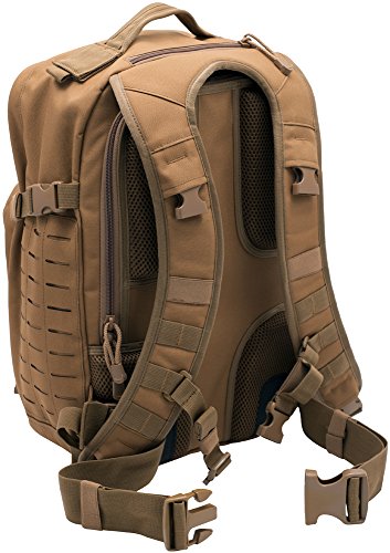LAPG Atlas 12 Hour Tactical Backpack for Men & Women, Survival Gear Bag, Large Hiking Camping Bug Out Backpack, Coyote