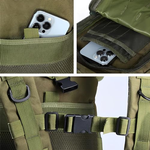 Lawaia Small Tactical Backpack Military Survival Molle Army Go Bag Hunting Gym Rucking Hiking Camping Motorcycle Rucksack ...
