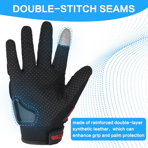 smotrcc Motorcycle Gloves for Men and Women – Hard Knuckle Dirt Bike Riding Glove, Touchscreen Biker Gloves, Breathable AT...