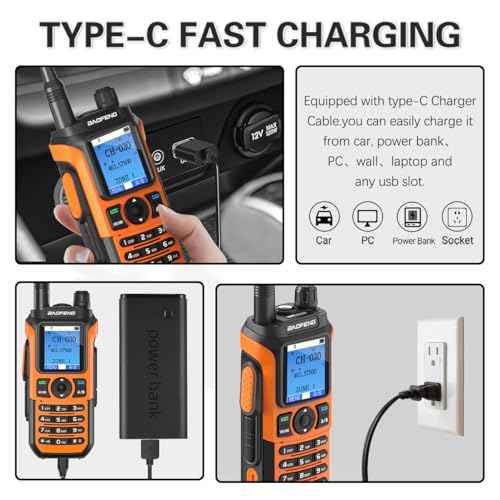 BAOFENG GMRS Radio Handheld Baofeng Radio Long Range Rechargeable GM21 Walkie Talkies,NOAA Weather Receiver GM-15 PRO 999 Channels Two Way Radio with USB-C Charger for Survival Gear Hunting,2 Pack