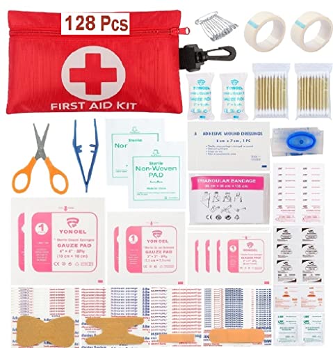 Galaxylense 128 Pcs First Aid Kits Small for Survival Emergency Trauma Military Tactical Medical School Office Home Travel...