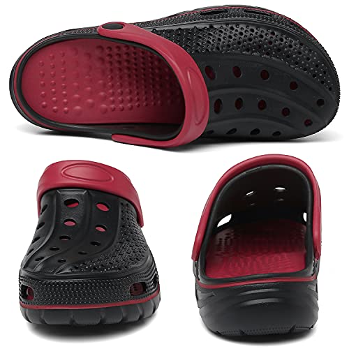 ChayChax Men's and Women's Arch Support Clogs Garden Shoes Slip-on Outdoor Beach Slippers with Removable Cushion Footbed