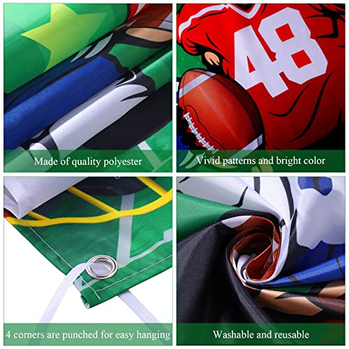 Football Party Decorations Football Photo Banner Booth Prop Soccer Backdrop for Party Sport Photo Door Cover Picture Frame...