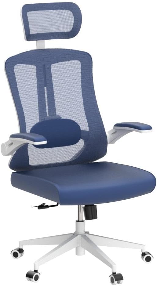 balmstar Office Chair,Ergonomic Comfy Home Desk Chair with 350LBS Capacity,High Back Gaming Chair with Wheels,Mesh Computer Chair,Lumbar Support, Adjustable Headrest,Flip-up Armrest