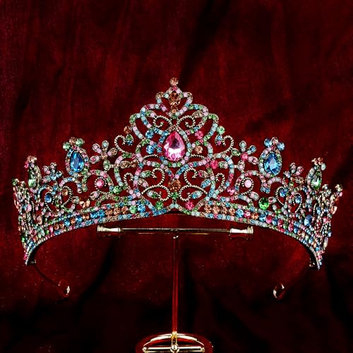 AHONEY Medieval Tiaras and Crowns for Women, Baroque Queen Crown Vintage Princess Fairy Tiara for Birthday Prom Halloween ...