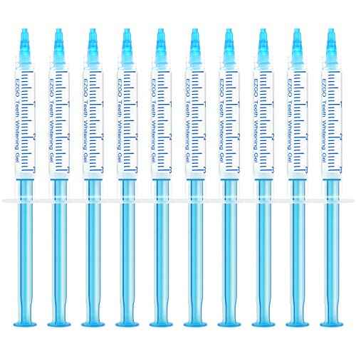 EZGO 10 Pack Teeth Whitening Gel Refills 22% Bleaching Gel, No Sensitive Teeth Whitener, Great for Sensitive Tooth Whitening, Carbamide Peroxide Teeth Whitening Gel, Mint Flavor (10X 3ML)